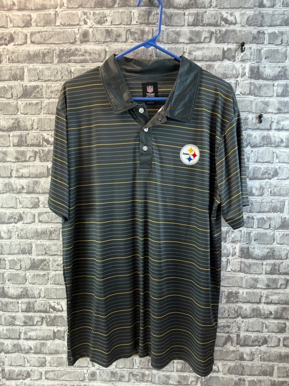 NFL Pittsburgh‎ Steelers Polo with Yellow Stripes